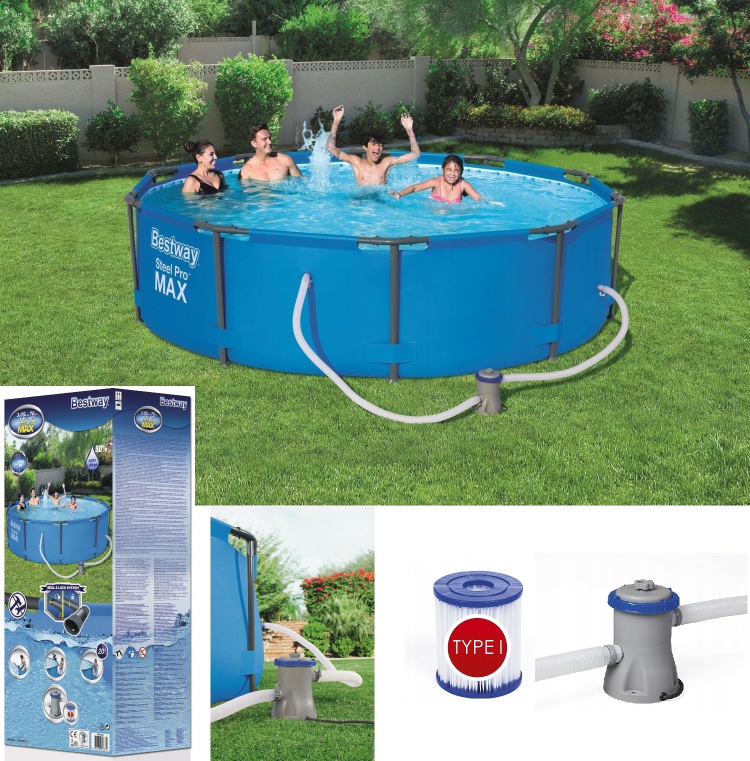 above ground swimming pool with pump