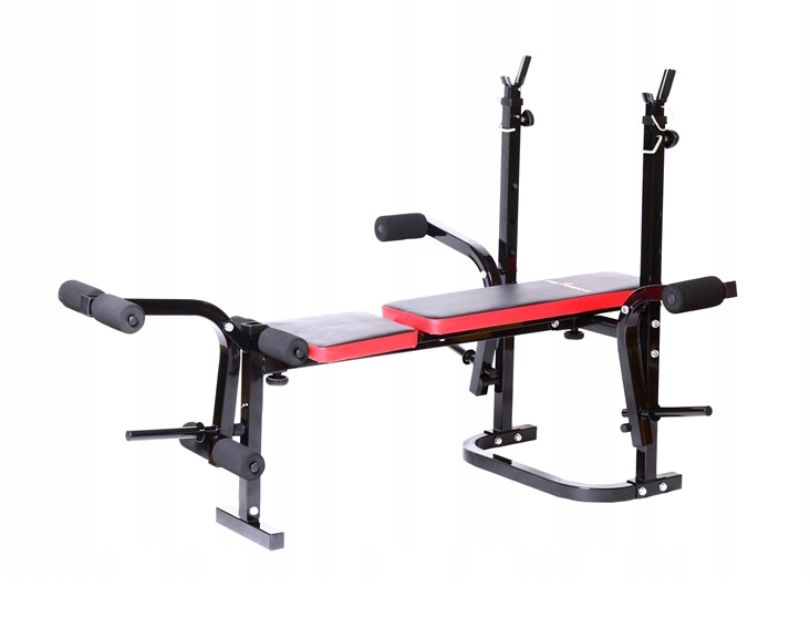 ADJUSTABLE BENCH + BARBELL RACKS STANDS PREACHER CURL 