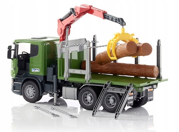 bruder 03524 scania with hds crane and trunks kids toy