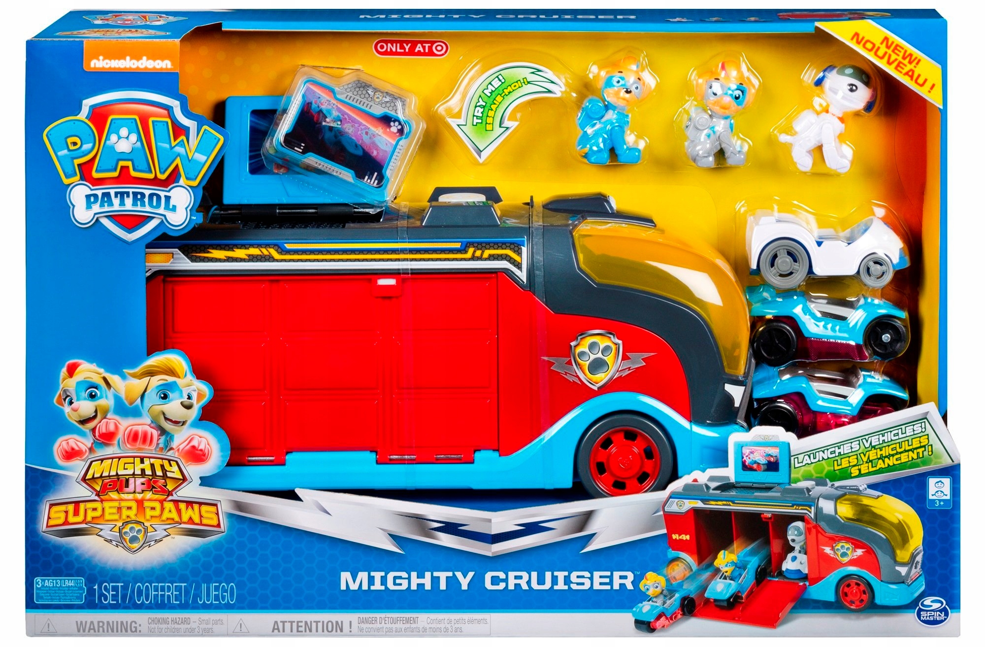 PAW PATROL MIGHTY PUPS TRANSPORTER + VEHICLES FIGURES Kids Toy Gift Car Vehicle Super specjalne oferty cenowe